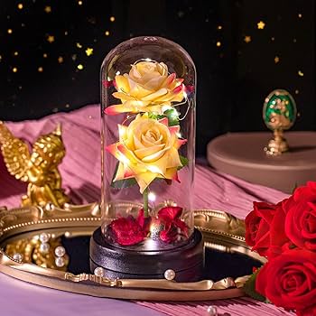 Amazon｜フラワーライト バラ 枯れない花 造花 光る LED ライト